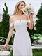 Chiffon Square Neck Bridesmaid Dress Sleeveless