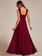 Chiffon Square Neck Bridesmaid Dress Sleeveless