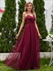 shimmer cross-back strapse tulle bridesmaid dress with sleeveless