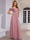 elegant sweetheart flower decoration sequin dresses with off-shoulder sleeves
