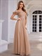 elegant sweetheart flower decoration sequin dresses with off-shoulder sleeves