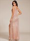 exquisite u neck paillette bodycon sequin dresses with side split fishtail floor length evening dress