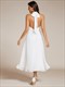 elegant halter neckline bowknot sleeveless chiffon dresses with asymmetrical hem