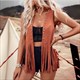 womens rivet sleeveless tassel vest waistcoat