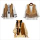 Faux Suede Fringe Vest - 70S Hippie Sleeveless Jacket