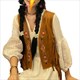 Faux Suede Fringe Vest - 70S Hippie Sleeveless Jacket