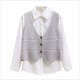 2024 korean fashion v neck loose sleeveless sweater vest women knitted hollow out single breasted short cardigan female knitwear