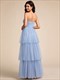 V-Neck See-Through Cake Pleated Bridesmaid Tulle Dress