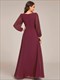 graceful see-through v neck padded enough pleated decoration chiffon evening dresses