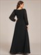 graceful see-through v neck padded enough pleated decoration chiffon evening dresses