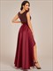 elegante Pailletten-Kontrast-Satin-Kleider mit Rundhalsausschnitt, asymmetrischem Saum und Raglanärmeln