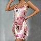 Floral Print Satin Sleepdress With Spaghetti Straps