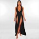 woman club dress backless sleeveless deep v-neck high waist slit maxi dress birthday midnight party elegant women dress