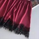 Women's Halter Pajama Set - Red & Black Lace Camisole And Shorts