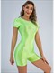 short sleeve elastic playsuits shiny swimsuit front seamless bodysuit tights body tops athletic gym fitness leotard unitard