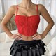 Spitze Spaghetti Träger Korsett Camisole Bustier Top