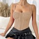 Spitze Spaghetti Träger Korsett Camisole Bustier Top