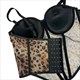 leopard print mesh camisole bra tops women's shapewear boned bustier outerwear corset top summer fashion lingerie party clubwear
