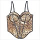 leopard print mesh camisole bra tops women's shapewear boned bustier outerwear corset top summer fashion lingerie party clubwear