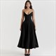 Elegant Strapless Corset Midi Dress For Wedding Events & Christmas Parties