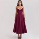 Elegant Strapless Corset Midi Dress For Wedding Events & Christmas Parties