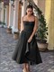 solid pleated hem sling dress women fashion midi sleeveless backless dresses female 2024 summer party evening a-line robes