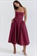 solid pleated hem sling dress women fashion midi sleeveless backless dresses female 2024 summer party evening a-line robes