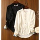 Embroidered White Blouse Zen Chic Texture Women's Top