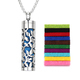 Stainless Steel Hollow Vertical Bar Air Freshener Pendant Necklace