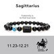 Zodiac Constellation Charm Beaded Bracelet Bangle For Men Women