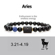 Zodiac Constellation Charm Beaded Bracelet Bangle For Men Women