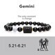 Zodiac Constellation Charm Beaded Bracelet Bangle For Men Women