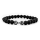 Beaded Charm Bracelets For Men Women Natural Black Lava Stone Bangles Yoga Fitness Jewelry