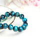 Natural Blue Tiger Eye Buddha Bracelet Handmade Stone Beads Yoga Bangle