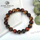 Natural Blue Tiger Eye Buddha Bracelet Handmade Stone Beads Yoga Bangle
