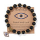 devil's eye beads pendant bracelet black purple green color natural stone bracelets yoga energy for men women jewelry