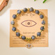 devil's eye beads pendant bracelet black purple green color natural stone bracelets yoga energy for men women jewelry