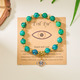 devil's eye beads pendant bracelet black purple green color natural stone bracelets yoga energy for men women jewelry