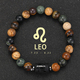 2 zodiac bracelet natural stone cancer virgo leo libra bracelet ladies men couple friendship jewellery gift bracelet jewellery