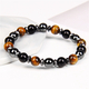 Black Hematite Tiger Eye Stone Beads Bracelet For Health And Protection