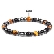 Black Hematite Tiger Eye Stone Beads Bracelet For Health And Protection