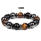 Black Hematite Tiger Eye Stone Beads Bracelet For Health And Protection