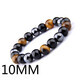 Black Hematite Tiger Eye Stone Beads Bracelet For Health And Protection