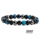 Black Hematite Tiger Eye Stone Beads Bracelet For Health And Protection