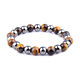 Black Hematite Tiger Eye Stone Beads Bracelet For Health And Protection