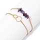 Natural Amethyst Chipped Stone Braided Bracelet – Adjustable Healing Jewelry For Women