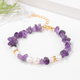Natural Amethyst Chipped Stone Braided Bracelet – Adjustable Healing Jewelry For Women
