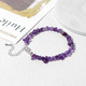 Natural Amethyst Chipped Stone Braided Bracelet – Adjustable Healing Jewelry For Women