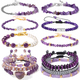 Natural Amethyst Chipped Stone Braided Bracelet – Adjustable Healing Jewelry For Women