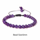 Natural Amethyst Chipped Stone Braided Bracelet – Adjustable Healing Jewelry For Women
